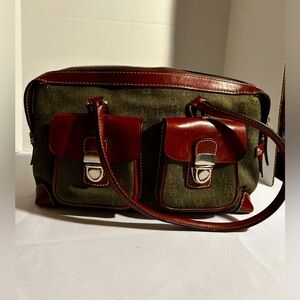 Dooney & Bourke Green and Brown Satchel